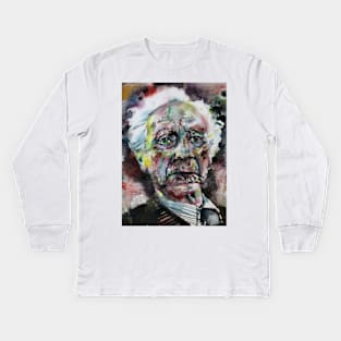 BERTRAND RUSSELL - watercolor portrait .3 Kids Long Sleeve T-Shirt